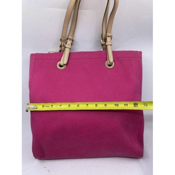 michael kors shopping xl fabric pink canvas tote - Picture 2 of 8